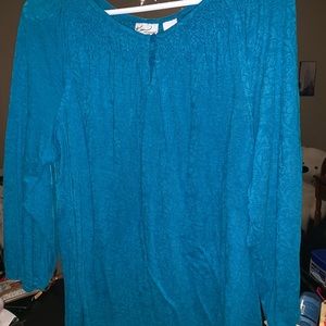 blue kim rogers blouse
